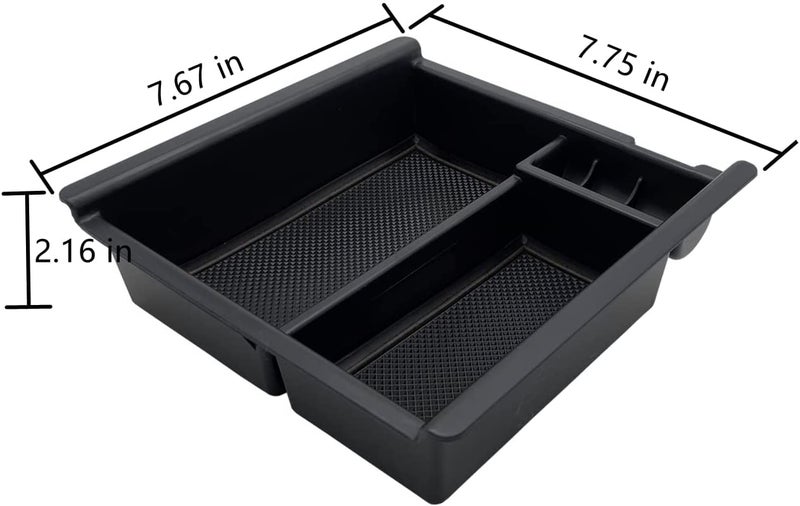 JOJOMARK Compatible with Toyota Tacoma Accessories Center Console Tray Organizer Armrest Box Secondary Storage Fits for Tacoma 2023 2022 2021 2020 2019 2018 2017 2016 (Black) - Image 3
